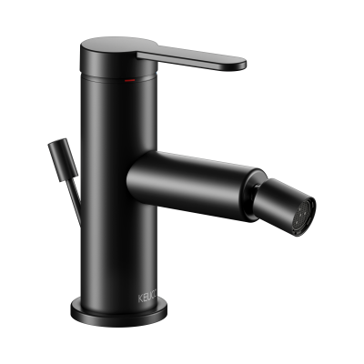 KEUCO (*IXMO FLAT) БЛОК Cмеситель для биде однорычажный, с донным клапаном, чёрный матовый