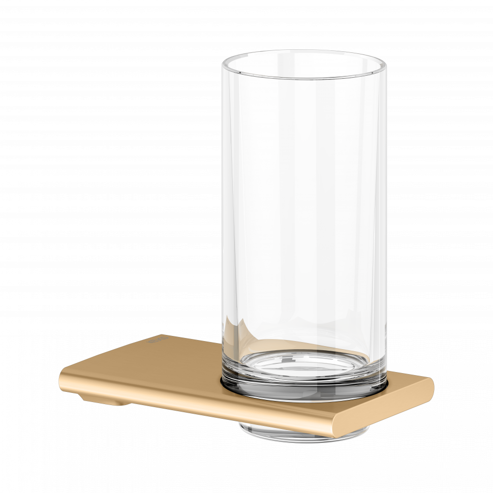 Keuco EDITION 400 Стакан подвесной хрустальный, скрытый крепеж в к-те цвет: brushed brass