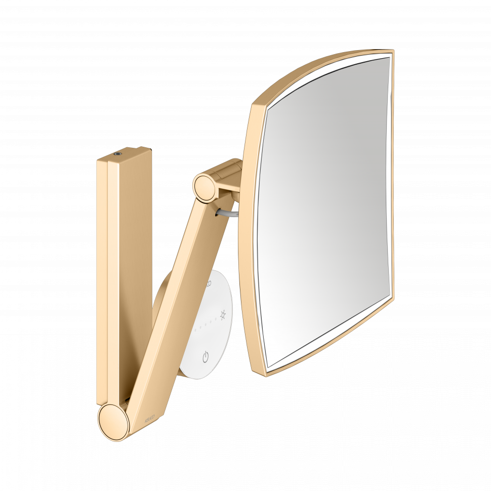 KEUCO iLook_move Косметическое зеркало с подсветкой, квадр., сенсорное, увелич. х5, латунь шлиф.
